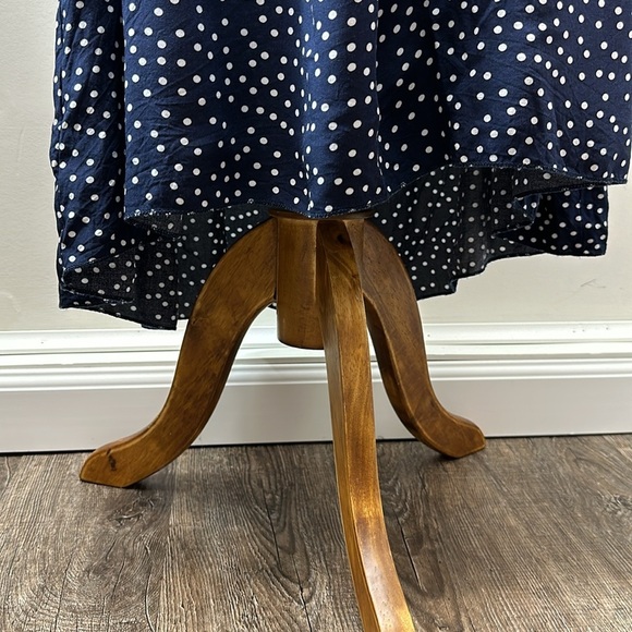 Pretty Garden navy polkadot halter sundress M - Picture 4 of 10